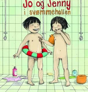 Omslag: "Jo og Jenny i svømmehallen" av Lene Ask