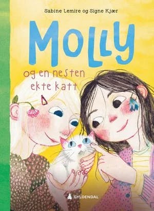 Omslag: "Molly og en nesten ekte katt" av Sabine Lemire