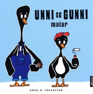 Omslag: "Unni og Gunni malar" av Anna R. Folkestad