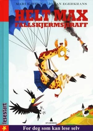 Omslag: "Helt Max fallskjermsjiraff" av Mari Kjetun