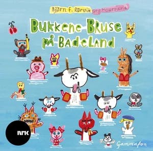 Omslag: "Bukkene Bruse på badeland" av Bjørn F. Rørvik
